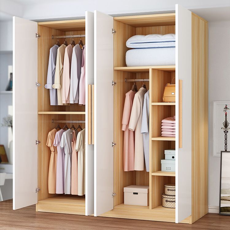 Guardaroba a cornice in legno indipendente moderno incernierato.