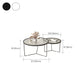 Contemporary Coffee Table Set Glass Round 2-Piece Coffee Cocktail Table Clearhalo 'Coffee & Accent Tables' 'Coffee Tables' 'coffee_tables' 'furn' 'furn_coffee_tables' 'Furniture' 'Living Room Furniture' 1200x1200_8153316f-ddd9-4e16-80e9-8e98b351f708
