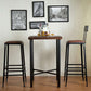 Brown Solid Wood Pub Table Square Bar Height Cocktail Table with Footrest Clearhalo 'Bar Furniture' 'Bar Tables' 'bar_tables' 'furn' 'furn_bar_tables' 'Furniture' 'Kitchen & Dining Furniture' 1200x1200_815353a8-fe53-46a6-85f3-65407e65a081