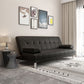 Sofa convertible de 33,46 "Sofa large en cuir en cuir avec dos biscuit