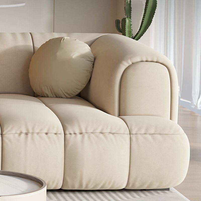 25.59" Tall Contemporary Sectional Recessed Arm Sectional for Living Room