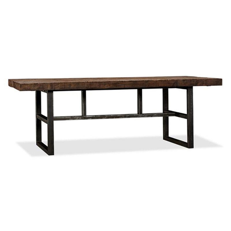 Contemporary Brown Kitchen Dining Table Rectangle Solid Wood Dining Table with Trestle Base Clearhalo ' dining_table' 'Dining Tables & Seating' 'Dining Tables' 'furn' 'furn_dining_table' 'Furniture' 'furniture_dining_table' 'Kitchen & Dining Furniture' 'kitchen&dining_furn' 'kitchen' 'kitchen_dining_table' 1200x1200_815501fa-cac3-4689-aadb-f43d0502cb56