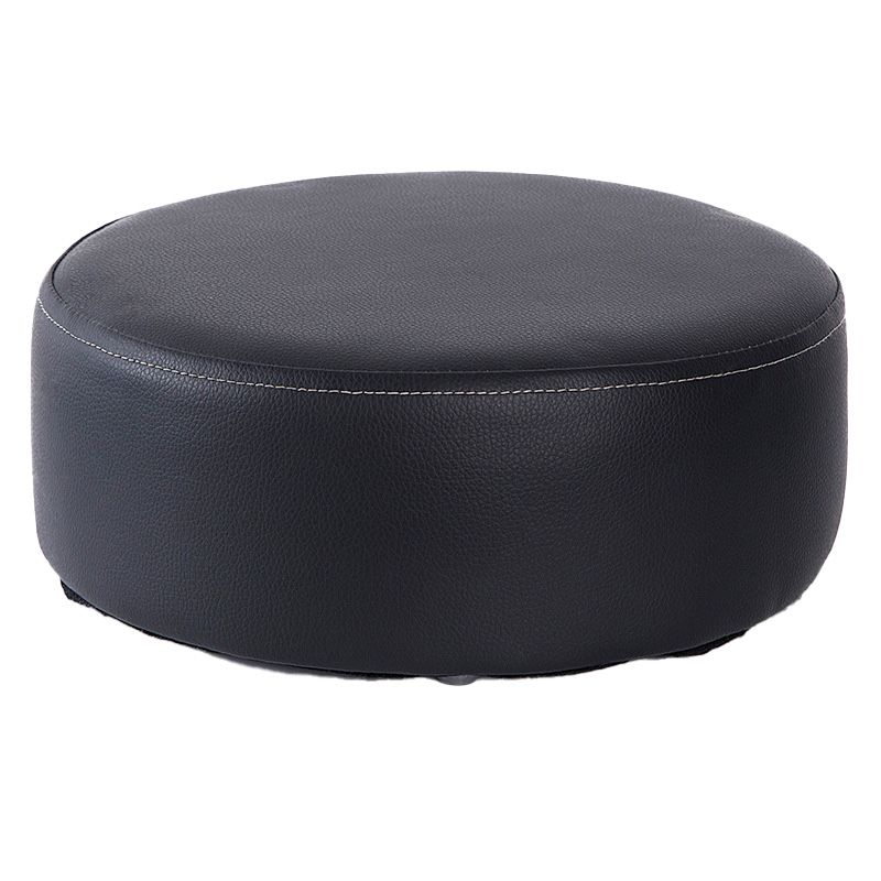 Waterbestendig Ottomaanse vaste kleur faux leer rond pouf ottoman