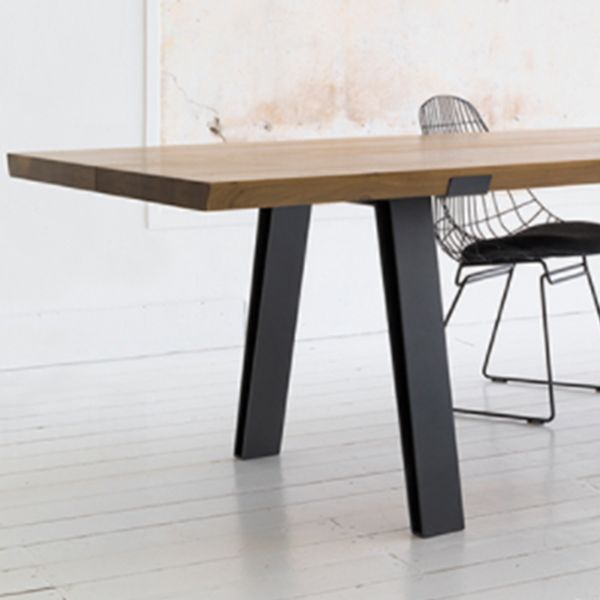 Industrial Pine Wood Table for Restaurant Rectangle Dining Table with Metal 4 Legs Clearhalo 'Dining Tables & Seating' 'Dining Tables' 'dining_table' 'furn' 'furn_dining_table' 'Furniture' 'furniture_dining_table' 'Kitchen & Dining Furniture' 'kitchen' 'kitchen_dining_table' 1200x1200_8156af58-d009-4dd2-83ba-029111c3c5c1