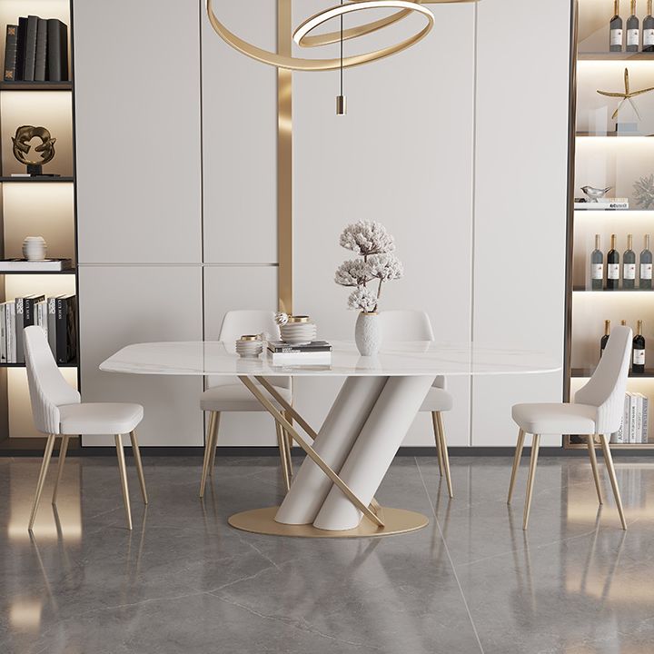 Rectangle Traditional Luxury Dining Table Sintered Stone Table with Pedestal Base Clearhalo ' dining_table' 'Dining Tables & Seating' 'Dining Tables' 'furn' 'furn_dining_table' 'Furniture' 'furniture_dining_table' 'Kitchen & Dining Furniture' 'kitchen&dining_furn' 'kitchen' 'kitchen_dining_table' 1200x1200_8157bd90-bb91-402d-982c-346e028717d2