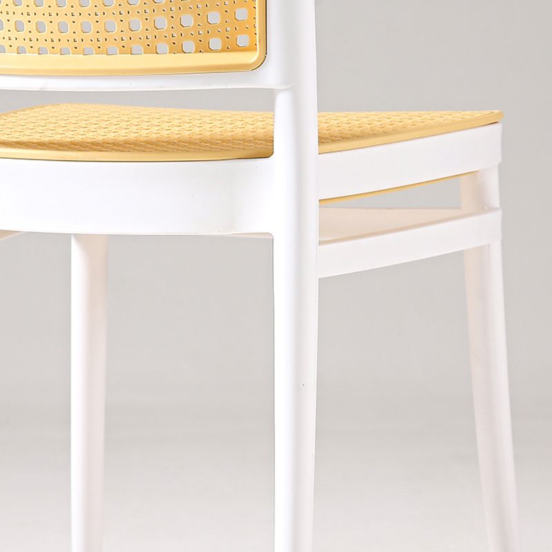 Contemporary Style Armless Chair Plastic Open Back Side Chair for Restaurant Bedroom Clearhalo 'Dining Chairs' 'Dining Tables & Seating' 'dining_chair' 'furn' 'furn_dining_chair' 'Furniture' 'Kitchen & Dining Furniture' 1200x1200_8157ce7c-df06-44c8-accb-16793a60bc0f