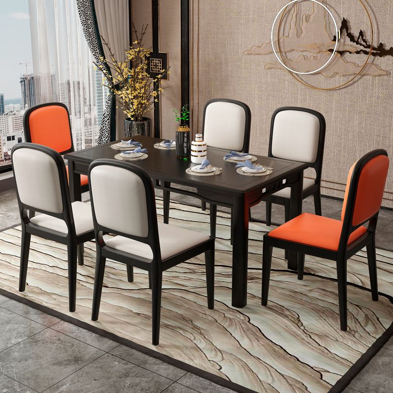 Modern Dining Chair 19'' Wide Open Side Chair with 4 Wood Legs for Home Use Clearhalo ' kitchen&dining_furn' 'Dining Chairs' 'Dining Tables & Seating' 'dining_chair' 'furn' 'furn_dining_chair' 'Furniture' 'furniture_dining_chair' 'Kitchen & Dining Furniture' 'kitchen' 1200x1200_8157f48c-ce48-4f04-b3cd-1be363f68080