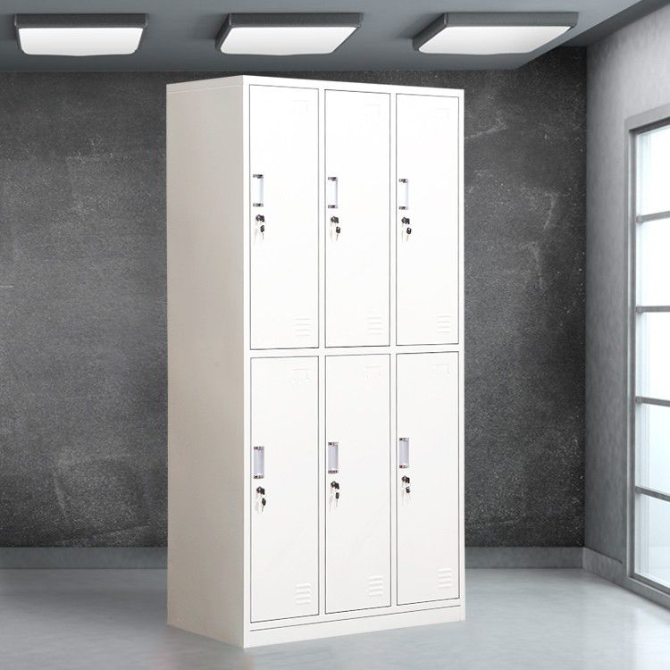Armoire blanche moderne en métal pour armoire finale mate à la maison avec porte à charnière