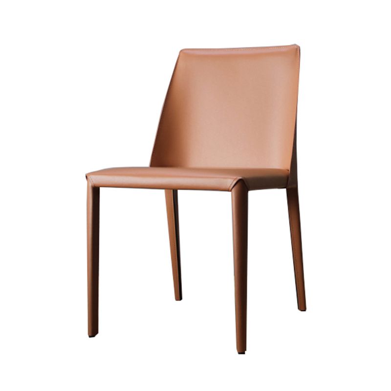 Saddle Leather Designer Style Side Chair Matte Finish Parsons Dining Chair (Set of 2) Clearhalo ' kitchen&dining_furn' 'Dining Chairs' 'Dining Tables & Seating' 'dining_chair' 'furn' 'furn_dining_chair' 'Furniture' 'furniture_dining_chair' 'Kitchen & Dining Furniture' 'kitchen' 1200x1200_81584505-3768-4ffd-a5e8-031f153e28d5