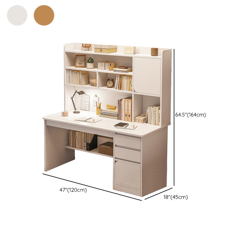 Escritorio de oficina de madera de estilo contemporáneo escritorio rectangular de tareas en blanco/natural