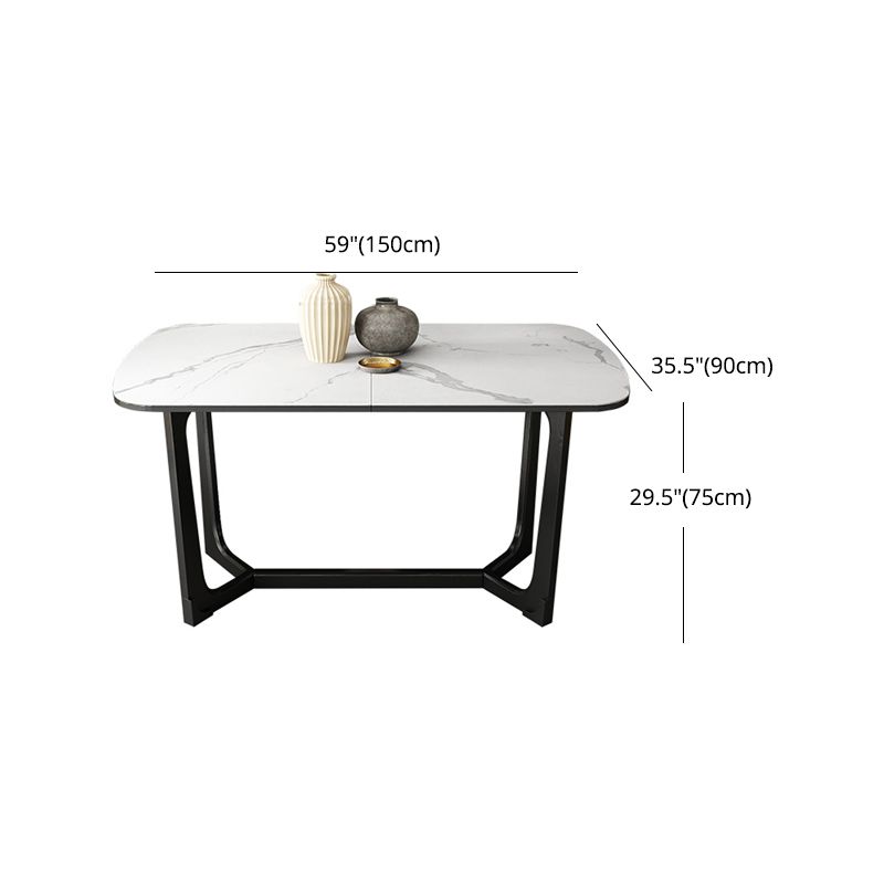 Modern 1/3/4/5 Pieces Scalable Dinette Set with Sintered Stone Black Wood Dining Table Set Clearhalo 'Dining Room Sets' 'Dining Tables & Seating' 'dining_room_set' 'furn' 'furn_dining_room_set' 'Furniture' 'furniture_dining_room_set' 'Kitchen & Dining Furniture' 1200x1200_8158ee96-13fa-40e9-9358-2a2b67852911