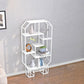 Industrial Open Back Bookshelf Etagere Metal Bookcase with Shelves