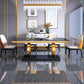 Traditional Luxury Rectangle Dining Table Stainless Steel Table for Dining Room Clearhalo ' dining_table' 'Dining Tables & Seating' 'Dining Tables' 'furn' 'furn_dining_table' 'Furniture' 'furniture_dining_table' 'Kitchen & Dining Furniture' 'kitchen&dining_furn' 'kitchen' 'kitchen_dining_table' 1200x1200_815bc968-ed76-460c-872f-518507cadc7a