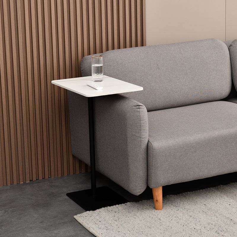 Living Room Rectangular End Table 11"Tall Contemporary Iron Pedestal Side Table Clearhalo 'Coffee & Accent Tables' 'End & Side Tables' 'end_side_table' 'end_side_tables' 'furn' 'furn_end_side_tables' 'Furniture' 'furniture_end_side_table' 'Living Room Furniture' 1200x1200_815d4ad0-90c9-47ac-91e5-b9f6c448b449