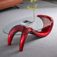 Glass Top Cocktail Table Oval Modern Minimalist Coffee Table Clearhalo 'Coffee & Accent Tables' 'Coffee Tables' 'coffee_tables' 'furn' 'furn_coffee_tables' 'Furniture' 'Living Room Furniture' 1200x1200_815dd9fd-2925-4a3f-a843-1d57e1c0b462