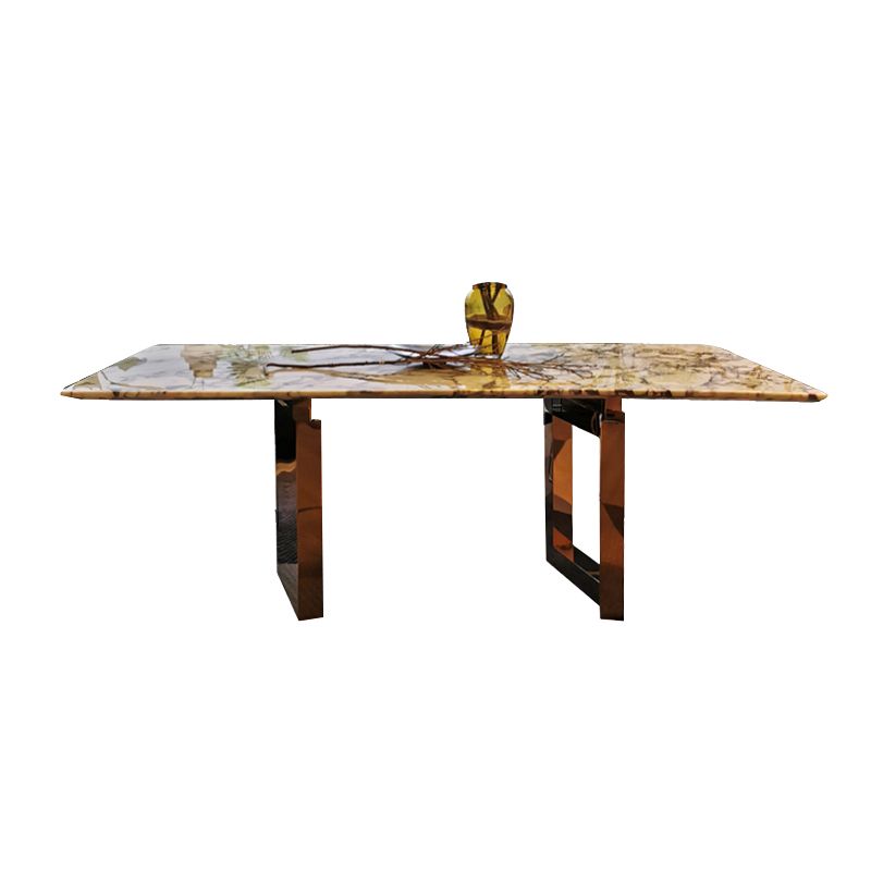 Rectangle Sled Base Dining Room Table Contemporary Dining Table Clearhalo 'Dining Tables & Seating' 'Dining Tables' 'dining_table' 'furn' 'furn_dining_table' 'Furniture' 'Kitchen & Dining Furniture' 1200x1200_815df888-d31c-40ae-a072-9ddc7a6e43e8