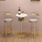 1/3 pièces Glam Iron Bar Table Set Rangement Bistro Ensemble de bistrot avec faux marbre Top