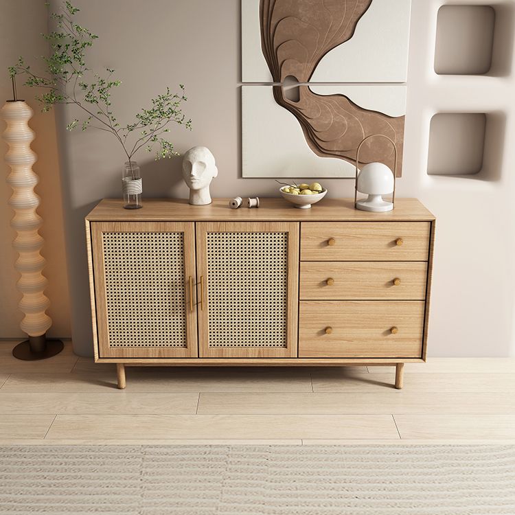 Moderne 3-lads dressoir Pine vaste houten buffetstandaard met 2 deuren