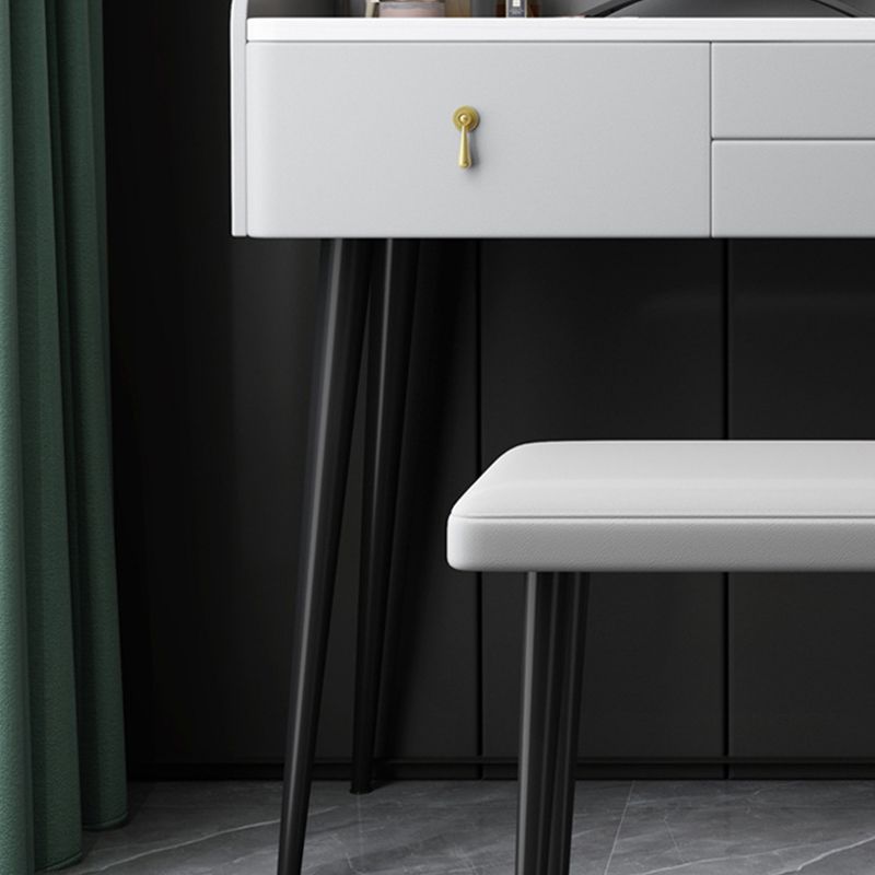 Tocador de maquillaje de dormitorio 31.1 "tocador moderno alto en gris