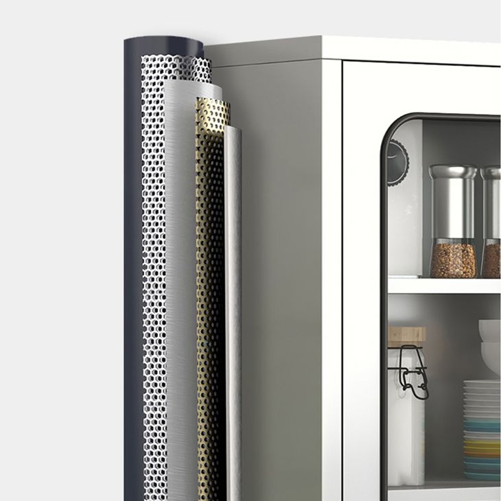 Steel Kitchen Sideboard Cabinet Modern Server Cabinet with Storage for Home Clearhalo 'buffet_sideboard' 'Buffets & Sideboards' 'furn' 'furn_buffet_sideboard' 'Furniture' 'furniture_buffet_sideboard' 'Kitchen & Dining Furniture' 1200x1200_8162a29e-57ea-4199-af2a-eccdc798fd6b