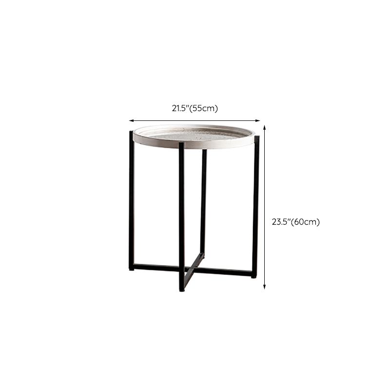 Tavolo laterale di campagna francese in vetro tavolino singolo accento singolo