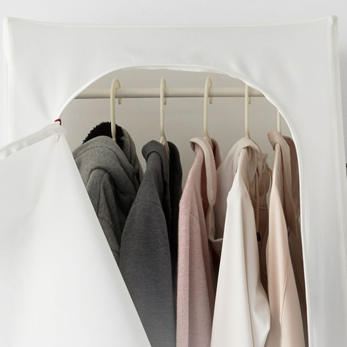 Moderne freistehende Garderobe Armoire Metallgarderobe mit Wäschelbahn