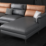 Contemporary Reversible Ottoman Sectional with Pillowed Back for Four People Clearhalo 'furn' 'furn_sectionals' 'Furniture' 'furniture_sectionals' 'kitchen' 'kitchen_sectionals' 'Living Room Furniture' 'Sectionals' 1200x1200_81659521-0c45-4dbc-bd91-a0bf9c6c2ba9