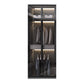 Black Manufactured Wood Cabinet with Glass Doors Modern Storage Cabinet Clearhalo 'Armoires & Wardrobes' 'armoires_wardrobes' 'Bedroom Furniture' 'furn' 'furn_armoires_wardrobes' 'Furniture' 1200x1200_8165b6cf-da82-4905-ae23-a67dd719d1a0