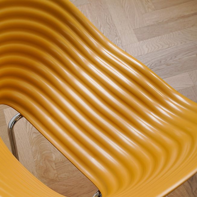 Industrial Side Chair Plastic Open Back Dining Chair for Home