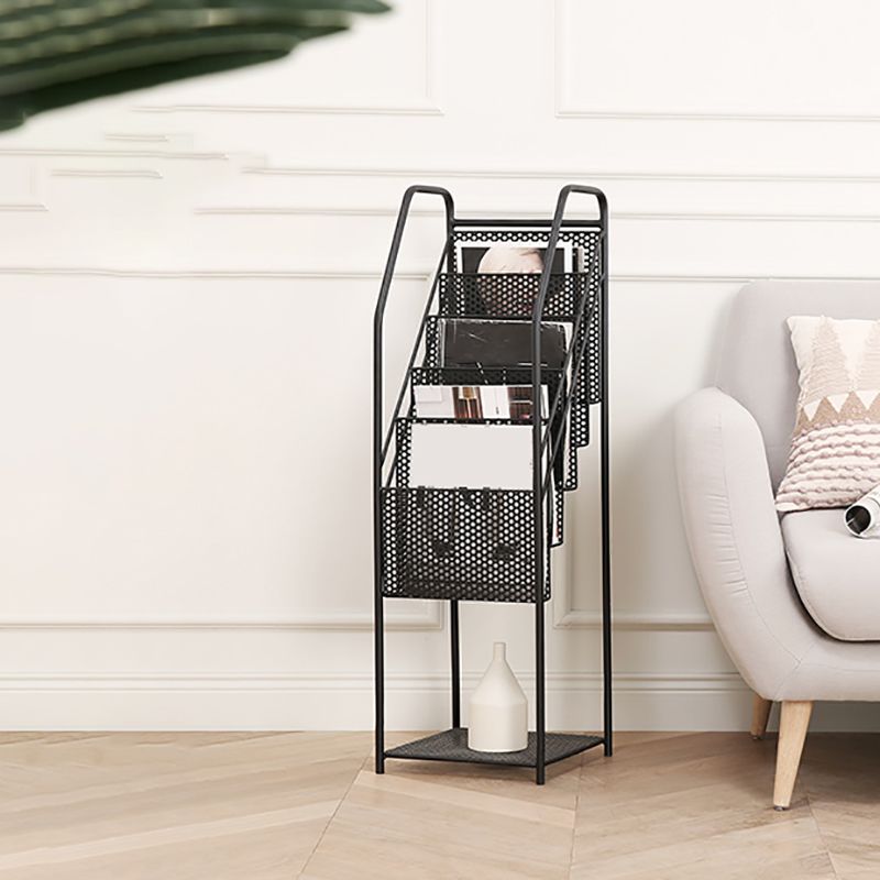 Urban Bookshelf Closed Back Metal Vertical Shelf for Living Room Clearhalo 'Bookcases' 'furn' 'furn_bookcases' 'Furniture' 'Office Furniture' 1200x1200_8169e7e8-262d-4f9e-a4f2-2af58c71feaf