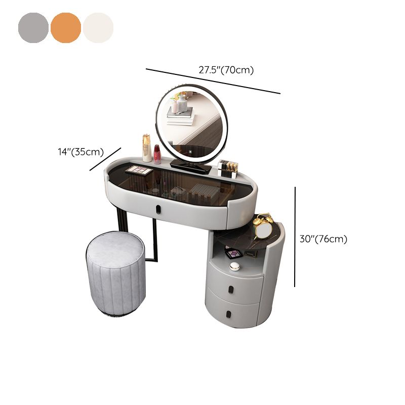 3 cassetti glam trucco vanità scrivania con vanità per trucco in vetro