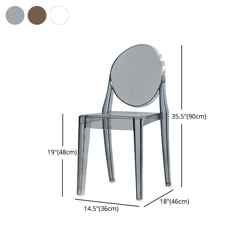 Scandinavian Open Back Side Chair for Home Plastic Dining Armless Chair Clearhalo ' kitchen&dining_furn' 'Dining Chairs' 'Dining Tables & Seating' 'dining_chair' 'furn' 'furn_dining_chair' 'Furniture' 'furniture_dining_chair' 'Kitchen & Dining Furniture' 'kitchen' 1200x1200_816ab992-a647-4cf2-98d6-42f4deae5551