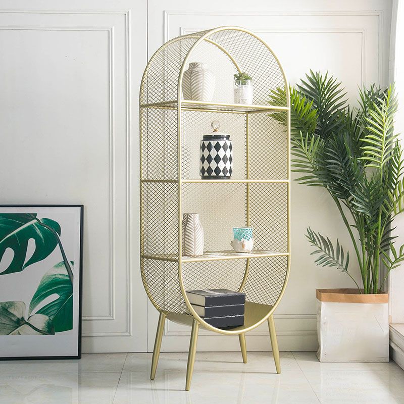 Modern Style Bookcase Closed Back Metal Bookshelf for Home Office