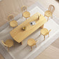 Modern 1/3/4/5/7 Pieces Rectangle Dining Set Solid Wood Dinette Table with Chairs Clearhalo 'Dining Room Sets' 'Dining Tables & Seating' 'dining_room_set' 'furn' 'furn_dining_room_set' 'Furniture' 'Kitchen & Dining Furniture' 1200x1200_816bddf7-cb54-4d05-b92e-e7158a229638