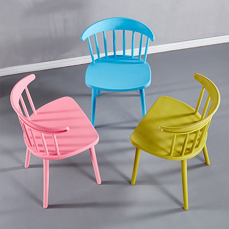 Plastic Scandinavian Armless Chair Windsor Back Indoor-Outdoor Chair Clearhalo 'Dining Chairs' 'Dining Tables & Seating' 'dining_chair' 'furn' 'furn_dining_chair' 'Furniture' 'furniture_dining_chair' 'Kitchen & Dining Furniture' 1200x1200_816c2b93-1c98-4883-b9a9-1bbdc7f7b345