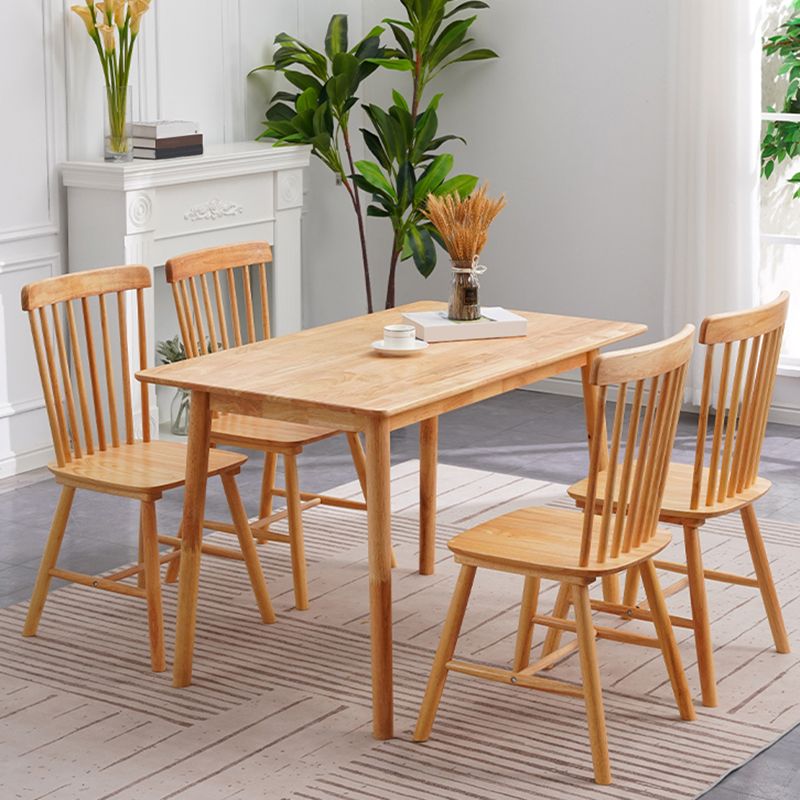 Contemporary Solid Wood Rectangular Dining Table for Dining Room