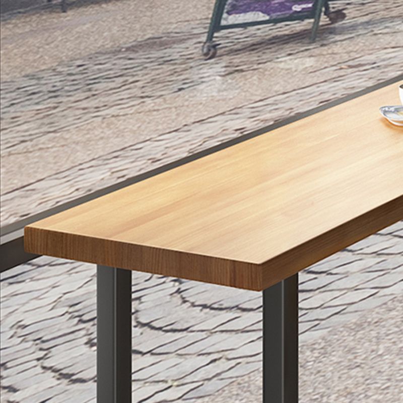 Industriële rechthoek tegen-hoog pubtafel Shop Sled Pub Bar Tabel in natuurlijk