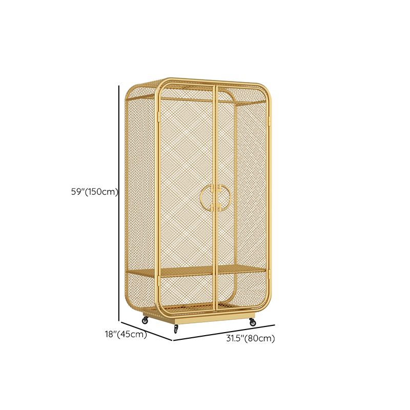 Metal Storage Cabinet Industrial Wardrobe Armoire with Garment Rod Clearhalo 'Armoires & Wardrobes' 'armoires_wardrobes' 'Bedroom Furniture' 'furn' 'furn_armoires_wardrobes' 'Furniture' 1200x1200_816fa966-3dc0-4bb3-9d61-cb572aedbc71