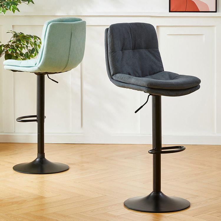 Industrial Backrest Armless Counter Stool Adjustable Cafe Bar Stool with Cushion