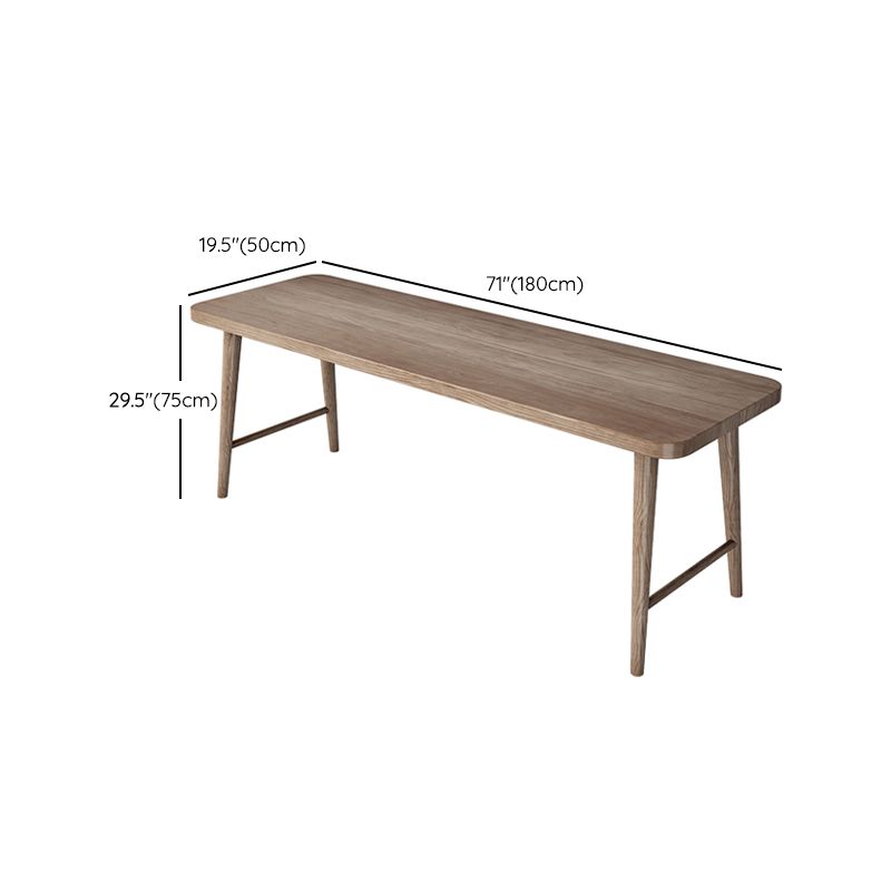 Modern Solid Wood Office Desk 29.53 "Tall Rectangle Writing Desk met H-vormige basis