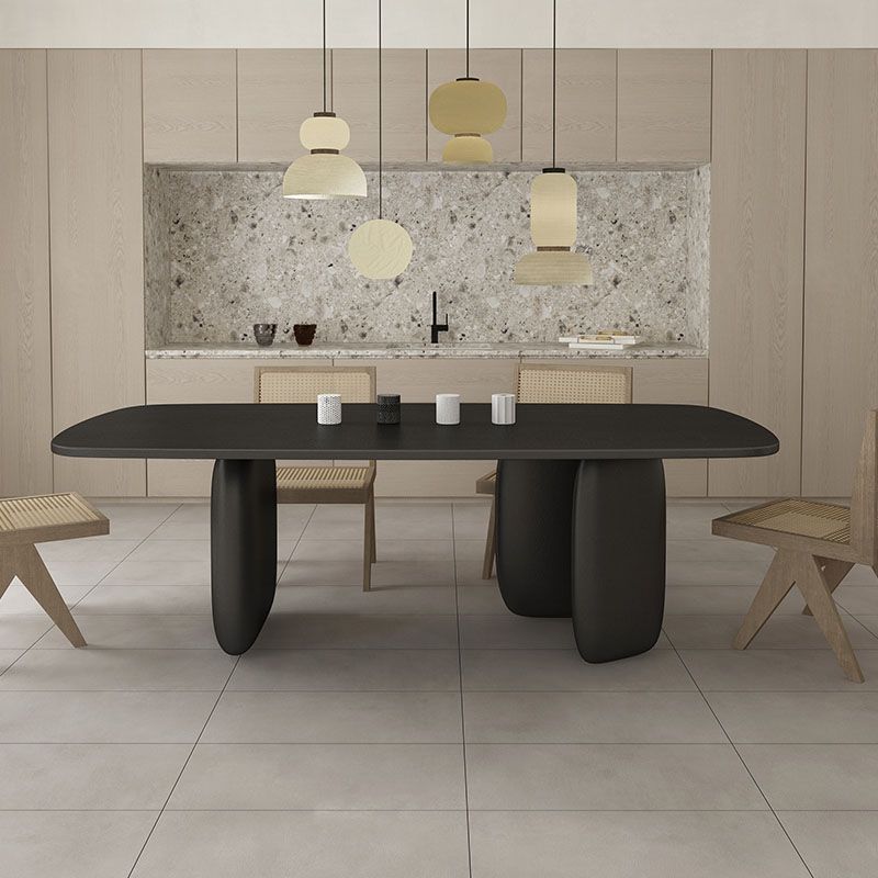 Modern Solid Wood Table for Restaurant Rectangle Dining Table with 3 Legs Clearhalo ' dining_table' 'Dining Tables & Seating' 'Dining Tables' 'furn' 'furn_dining_table' 'Furniture' 'furniture_dining_table' 'Kitchen & Dining Furniture' 'kitchen&dining_furn' 'kitchen' 'kitchen_dining_table' 1200x1200_8171c280-77f0-42e1-b51c-d6636aa59caa