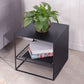 Ensemble de Table basse gigogne carrée, cadre en métal, Table de Cocktail basse avec étagère