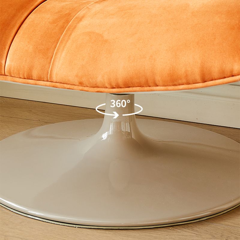 Silla giratoria de Parsons con base de metal redonda y de espalda fija para la sala de estar