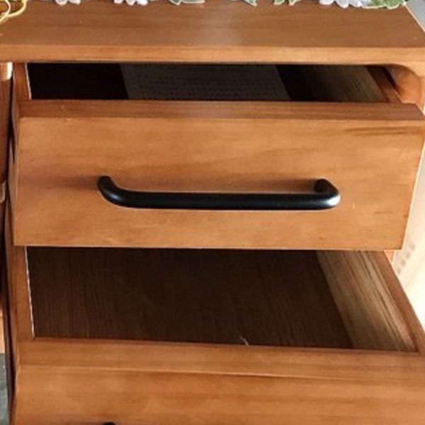 Mid-Century Modern Accent Cabinet with Glass Door and Shelf and 2 Drawers Clearhalo 'Cabinets & Chests' 'cabinets_chests' 'furn' 'furn_cabinets_chests' 'Furniture' 'Living Room Furniture' 1200x1200_8172ff62-cf41-4782-ab1d-f7797ccc3b39