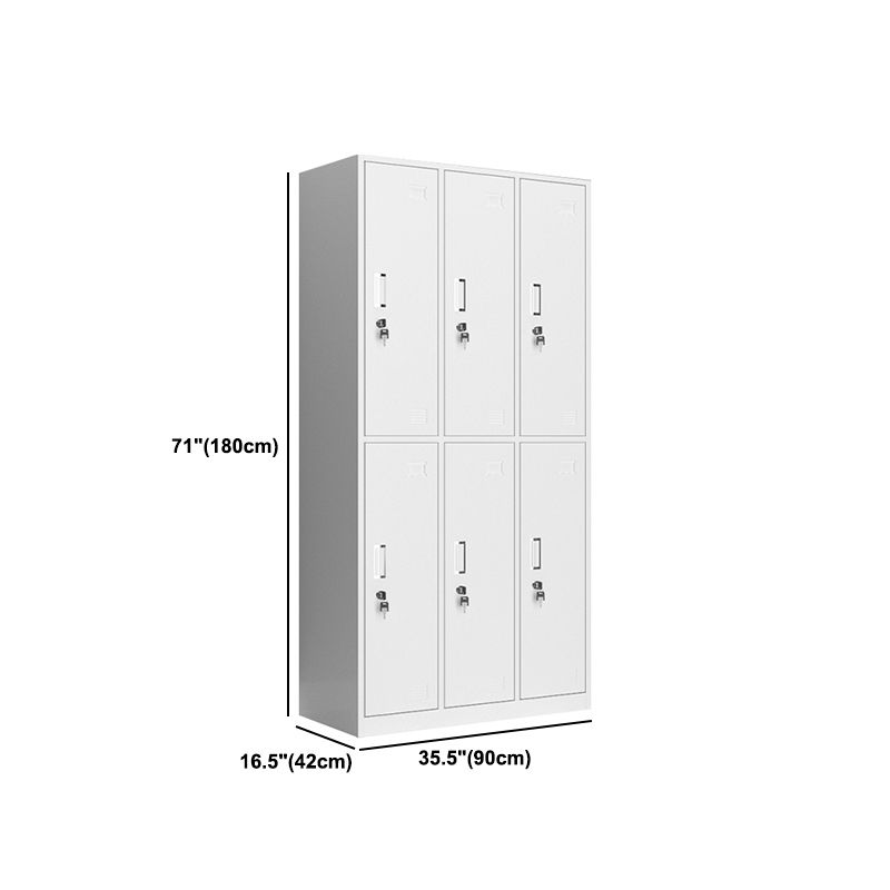 Contemporary Wardrobe White Colour Steel Wardrobe Closet with Doors Clearhalo 'Armoires & Wardrobes' 'armoires_wardrobes' 'Bedroom Furniture' 'furn' 'furn_armoires_wardrobes' 'Furniture' 1200x1200_8173d3dd-9691-4adc-9693-23bff7329a76