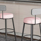 Scandinavian Matte Finish Velvet Counter Stool Footrest Coffee Shop Barstool Clearhalo 'Bar Furniture' 'Bar Stools' 'bar_stools' 'Furniture' 'furniture_bar_stools' 'Kitchen & Dining Furniture' 1200x1200_81740eae-b82d-409f-bb98-615f6b1a8b33