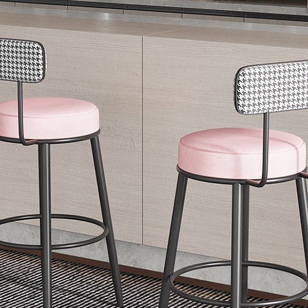 Scandinavian Matte Finish Velvet Counter Stool Footrest Coffee Shop Barstool Clearhalo 'Bar Furniture' 'Bar Stools' 'bar_stools' 'Furniture' 'furniture_bar_stools' 'Kitchen & Dining Furniture' 1200x1200_81740eae-b82d-409f-bb98-615f6b1a8b33