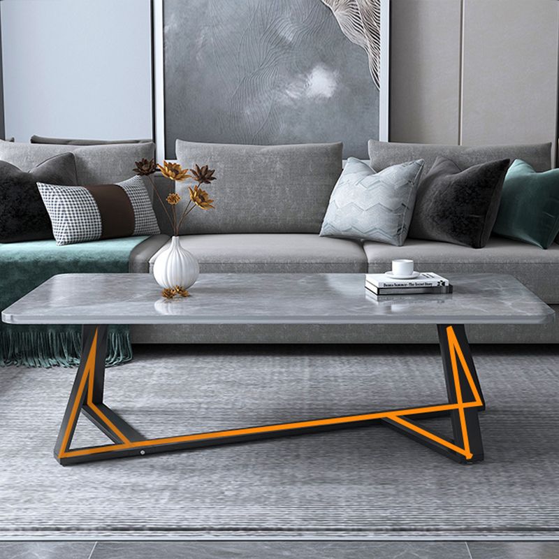 17.72" Tall Glam Style Coffee Cocktail Table Slate Rectangular Coffee Table Clearhalo 'Coffee & Accent Tables' 'Coffee Tables' 'coffee_tables' 'furn' 'furn_coffee_tables' 'Furniture' 'Living Room Furniture' 1200x1200_81745db2-8824-4852-aff7-b60d92af20e9
