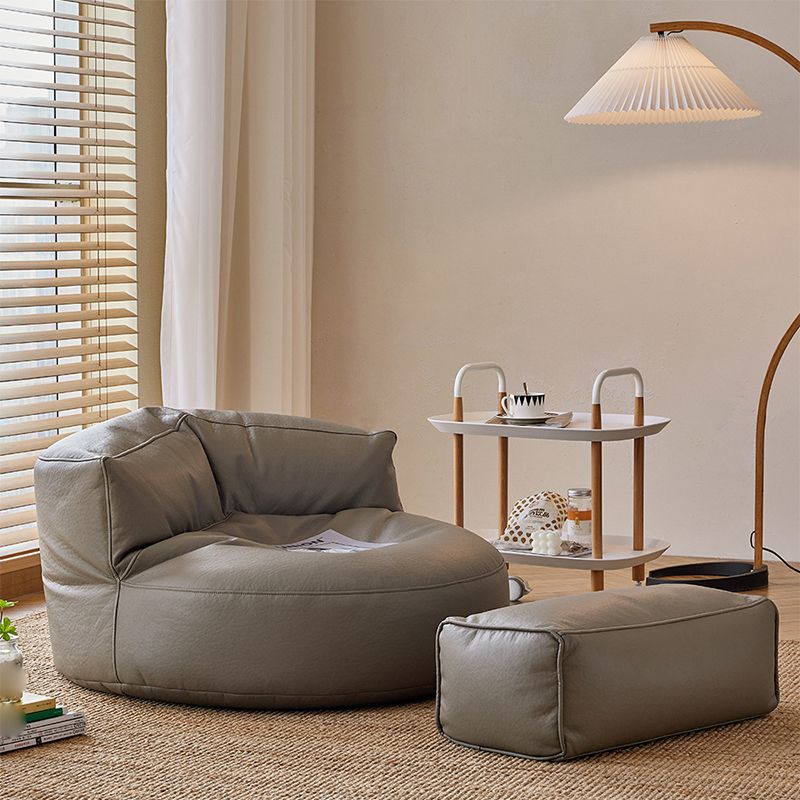 Contemporary Bonded Leather Armless Reclining Tight Back Lounge Chair Clearhalo 'Accent Chairs' 'accent_chairs' 'Chairs & Seating' 'furn' 'furn_accent_chairs' 'Furniture' 'Living Room Furniture' 1200x1200_8175620c-9439-41f1-afc0-e530d7f04e77