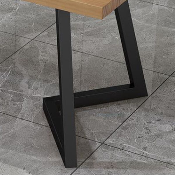 Metal Industrial Rectangle Table Pine Solid Wood Top Table with Sled Base Clearhalo 'Dining Tables & Seating' 'Dining Tables' 'dining_table' 'furn' 'furn_dining_table' 'Furniture' 'furniture_dining_table' 'Kitchen & Dining Furniture' 1200x1200_817590be-ad64-40db-8fb7-0b97f1fd7bb4